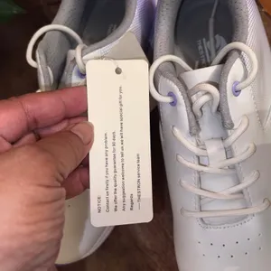 Thestron Golf Shoes Lightweight Lavender‎ Trim White Golf Shoes Womens Euro 42 thumbnail 7