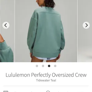 lululemon teal green perfectly oversized crewneck sweatshirt thumbnail 5
