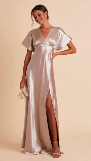 Birdy Grey Long Satin Dress thumbnail 1