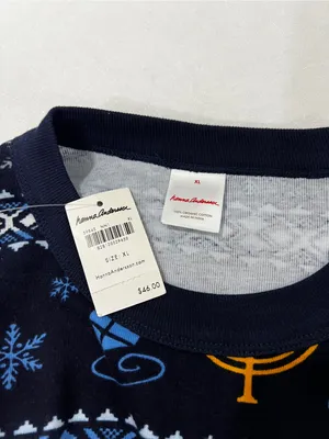 Hanna Andersson Hanukkah Themed Pajama Top 100% Organic Cotton Size XL Navy Blue thumbnail 7