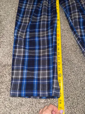 Eddie Bauer Men's Lounge Plaid Pajama Pants Blue Grey Size M thumbnail 3