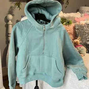 Comfy Hoodie Half Zip Scuba New Green Size M thumbnail 1
