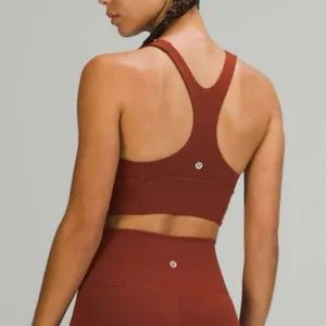 Lululemon Wunder train longline bra burnt orange size 4 thumbnail 2