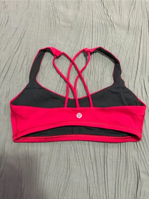 lululemon athletica Strappy Sports Bra - Hot Pink thumbnail 2