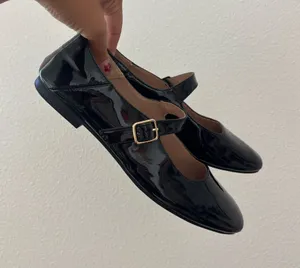 Dream Paris Mary Jane black patent leather flats thumbnail 1