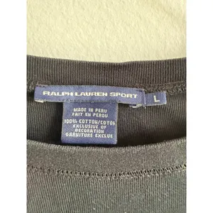 Ralph Lauren Sport Womens Black Long Sleeve Cotton Crew Neck Pony Logo Tee L thumbnail 3