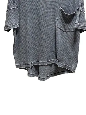 Sundance Oversized Waffle Knit Shirt Gray Size M Cottagecore Spring Boho Summer thumbnail 6