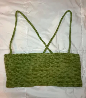 Handmade Crochet Top Green thumbnail 1