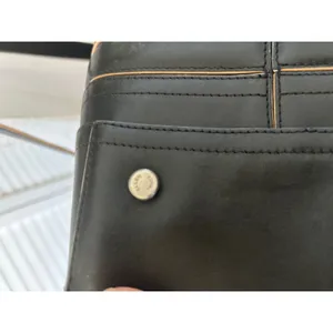 Ellen Tracy Black Leather Tote Bag Satchel Contrast Piping Silver Hardware thumbnail 4