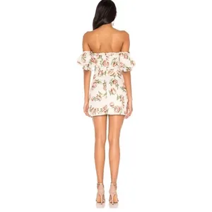 Superdown Revolve Lou Bustier Frill Mini Dress in Nude Floral size Medium $68 thumbnail 12
