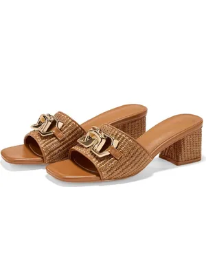 GotSoft Women's Tan Raffia Slide Sandals Size 7.5 thumbnail 5