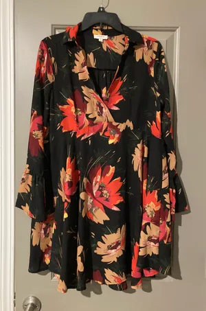 Floral Oversized Tunic Dress thumbnail 1