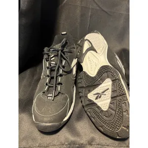 Reebok Walking Shoes‎ Womens 8.5 Black White Low Top Sneakers 2-42913 RA 804 FLU thumbnail 4