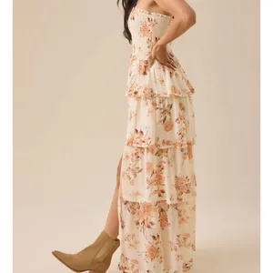 NEW Altar’d State Strapless Floral Maxi Dress Size 3XL NWT thumbnail 4