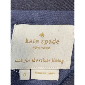 $448 KATE SPADE SPOTLIGHT V NECK BLACK & PINK POLKA DOT DRESS SIZE 8 A-Line thumbnail 7
