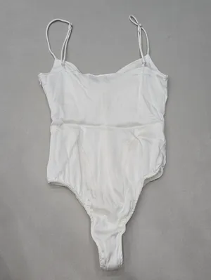 Zara White Satin Corset Bodysuit Size XS thumbnail 2