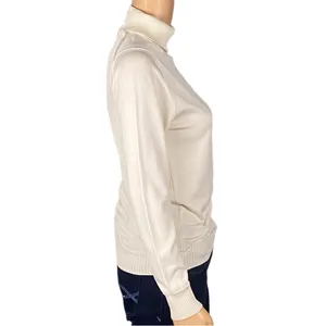 GIVENCHY Sport Vintage 70s Ivory GG Logo Turtleneck Sweater Zipper FLAW Small? thumbnail 4
