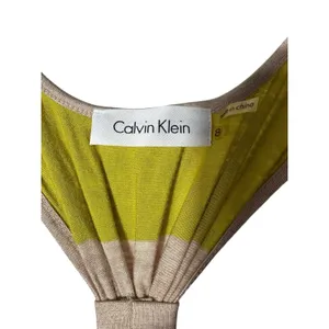 Calvin Klein Women's 8 Multicolor Scoop Neck Racerback Striped Maxi‎ Dress #Y6-1 thumbnail 4
