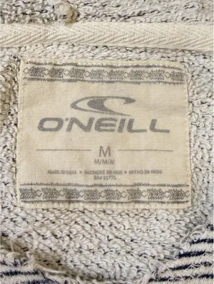 O’Neil Womens Medium NWOT Navy White Striped Pullover Hoodie 100% Cotton thumbnail 3
