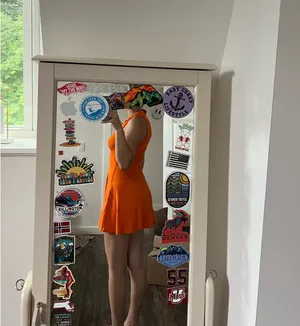 ZARA Orange Mini Dress thumbnail 2