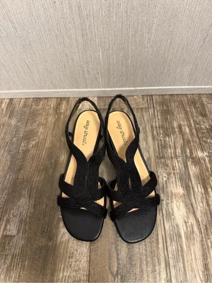 easy street Black Braided Slingback Sandal Size 8.5 thumbnail 8