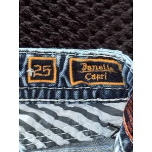Rock Revival‎ Jeans Womens Blue Janelle Capri Wash Denim Size 25 thumbnail 5