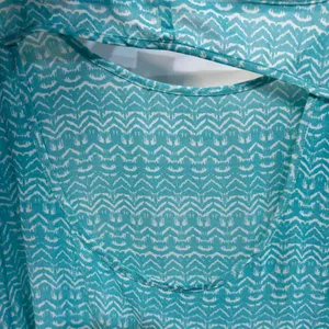 Torrid Teal Pattern High Low Open Back Top Plus Size 2X thumbnail 5