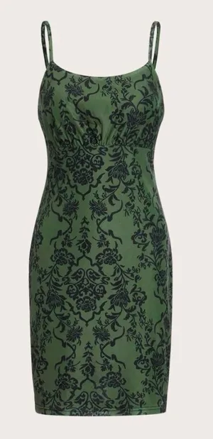 Romwe Fairycore Floral Print Cami Dress thumbnail 1