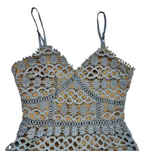 Lulus Beauty & Lace Light Blue Crochet Mini Dress thumbnail 4