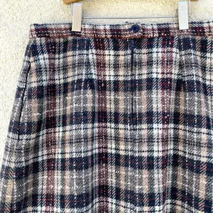 Vintage Brown Wool Plaid Pencil Skirt Madison 14 thumbnail 6