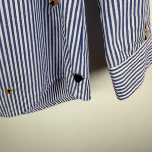 Scotch‎ & Soda Striped Star Embroidered Button Down Shirt Medium Blue Preppy thumbnail 4