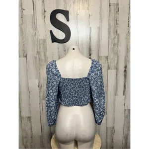 Wild fable blue blouse thumbnail 6