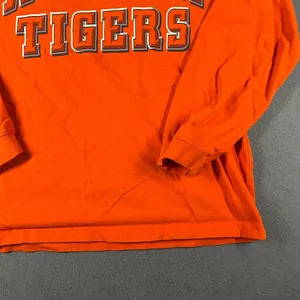 Vtg Auburn Tigers Jansport Medium Orange Long‎ Sleeve Tee Front Back Graphic thumbnail 5
