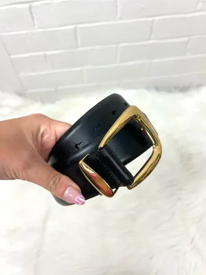 Madewell Black Leather Chunky Waist Belt thumbnail 3