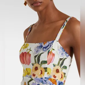 Farm Rio Off-White Greek Garden Lenzing™ Ecovero Euroflax Maxi Dress, Small,$260 thumbnail 5