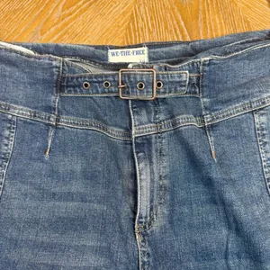 Free People Belted Front Seam Loose Fit Jeans Dark Wash Size‎ 34 thumbnail 7