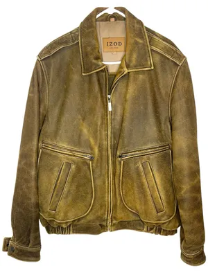 Vintage IZOD soft leather bomber jacket thumbnail 2