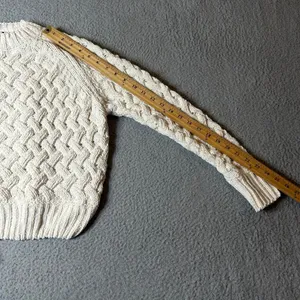 Kendall & Kylie Sweater Womens XS Cream‎ Crew Neck Long Sleeve Pullover Chunky thumbnail 6