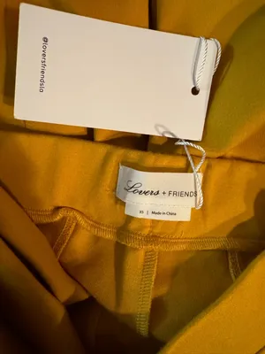 Lovers + Friends Mustard Yellow Straight Leg Pants Size XS thumbnail 3