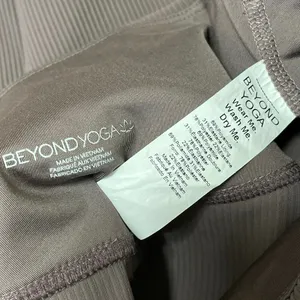 Beyond Yoga Women's Brown High Waisted Ribbed Knit Athletic Legging Pants Sz L/G thumbnail 4