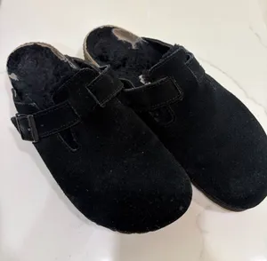 Birkenstock Boston VL/Fell black suede thumbnail 1