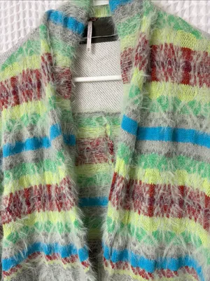 Free People Fair Weather Cardigan Mint Haze Combo XS thumbnail 6