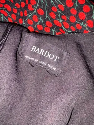 Bardot Black with Red Ditsy Mini Dress thumbnail 6