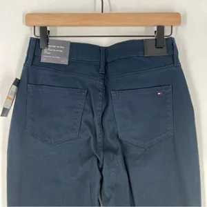 Tommy Hilfiger Lafayette Navy‎ Blue Stretch High Rise Flare Pants NWT Size 2 thumbnail 9
