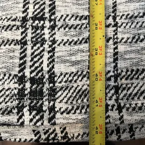 Lou & Grey Plaid Sweater Dress Academia Button‎ Cardigan Women Black White L NWT thumbnail 6