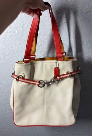 VTG Coach Hampton Belted North South Duo Tote Y2K thumbnail 1