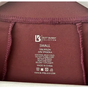 Buffbunny Fall Freely Short Sleeve Burgundy Athletic Dress Sz S thumbnail 4