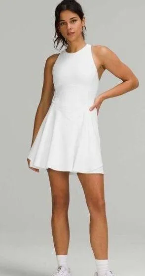 Lululemon Court Crush Dress Skort Built in Shorts Tennis Athletic White Size 8 thumbnail 1