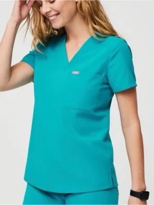 LIMITED EDITION Figs Teal Catarina Scrub Top Women’s thumbnail 1