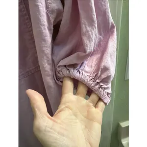 Young Fabulous and Broke Women's Linen Button Up Dress Sz XS Linen‎ Blend Lavender Tunic Shirt Dress thumbnail 4